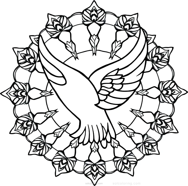Dove coloring page for kids