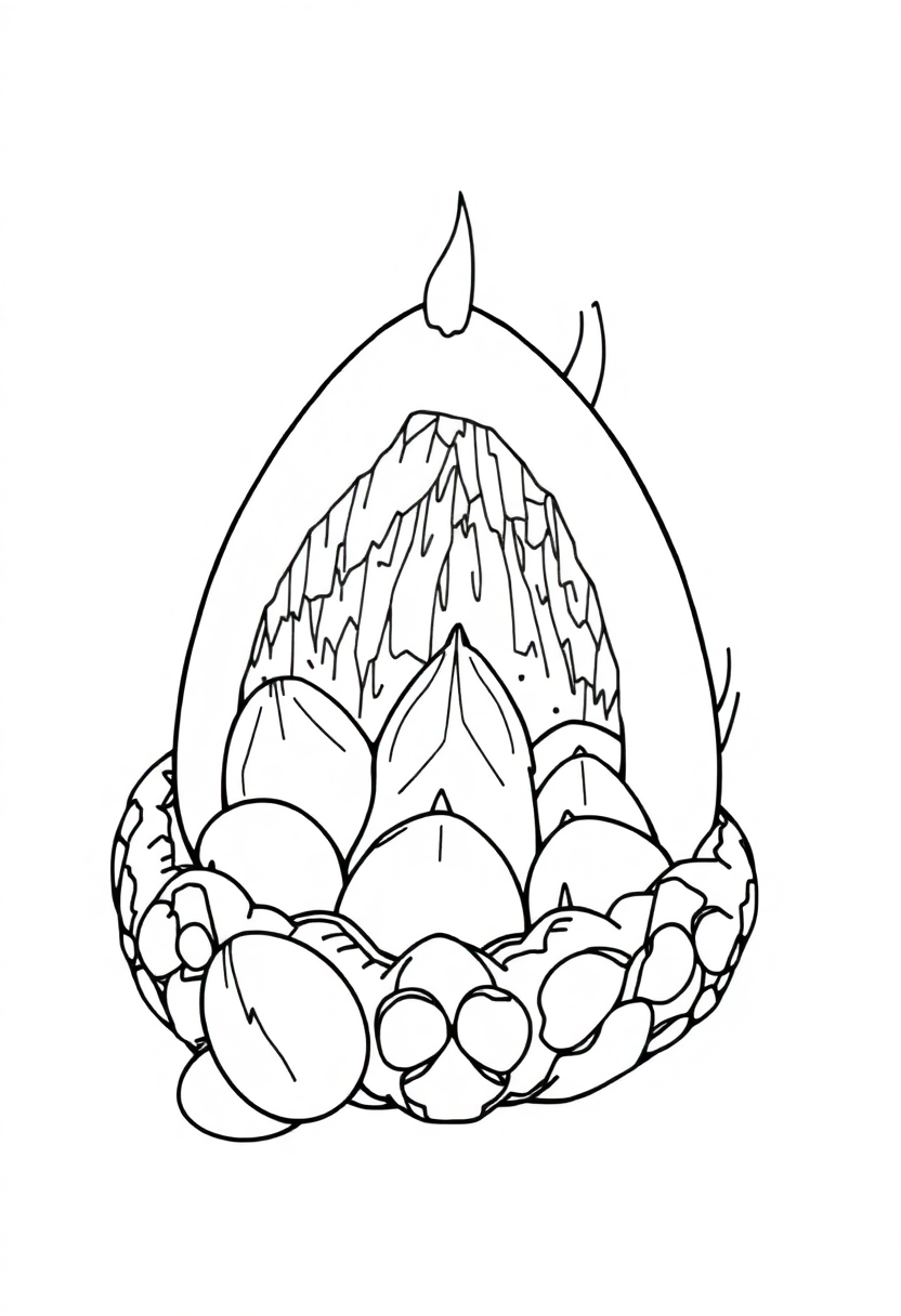 Dragon Egg Collection coloring page, free printable
