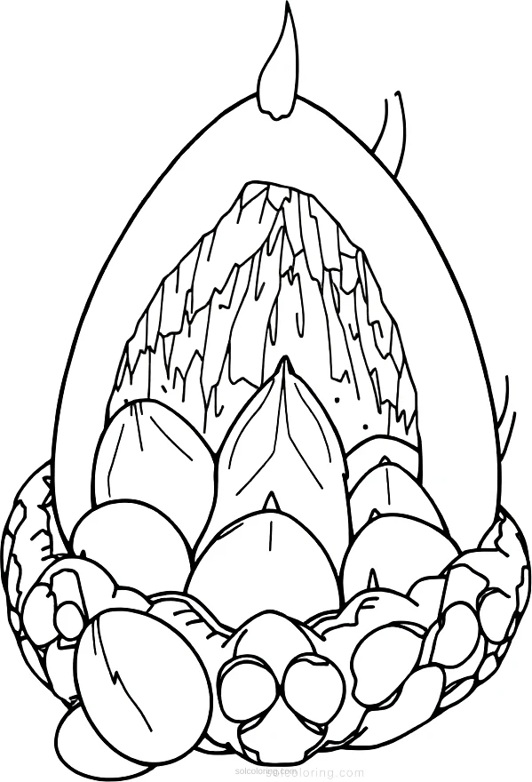 Dragon Egg Collection coloring page for kids