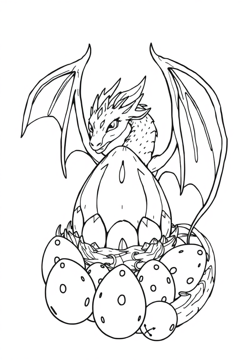 Dragon Egg Collection coloring pages