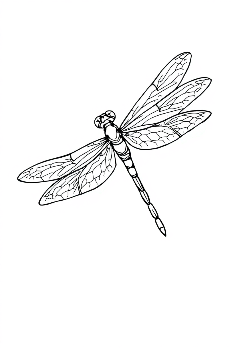 Dragonfly coloring pages