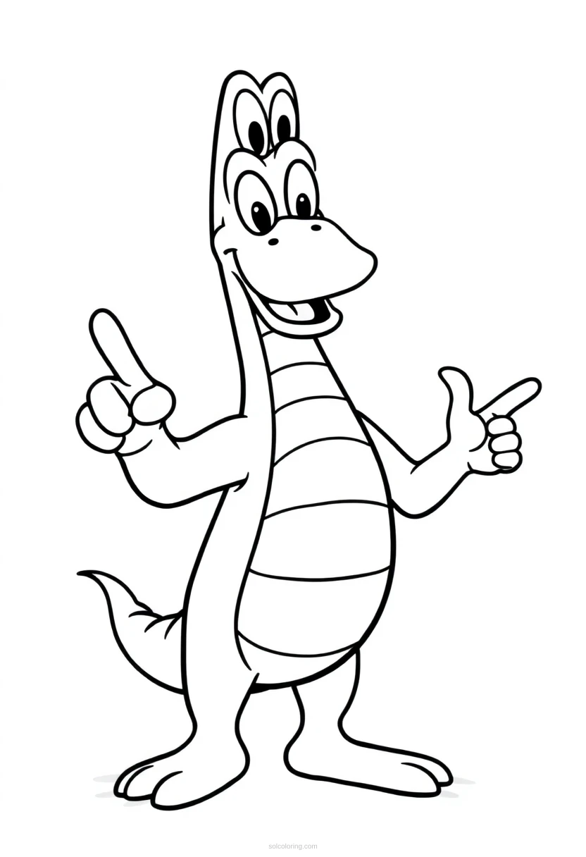 Drake Pointing and Rejecting Gesture coloring page for kids