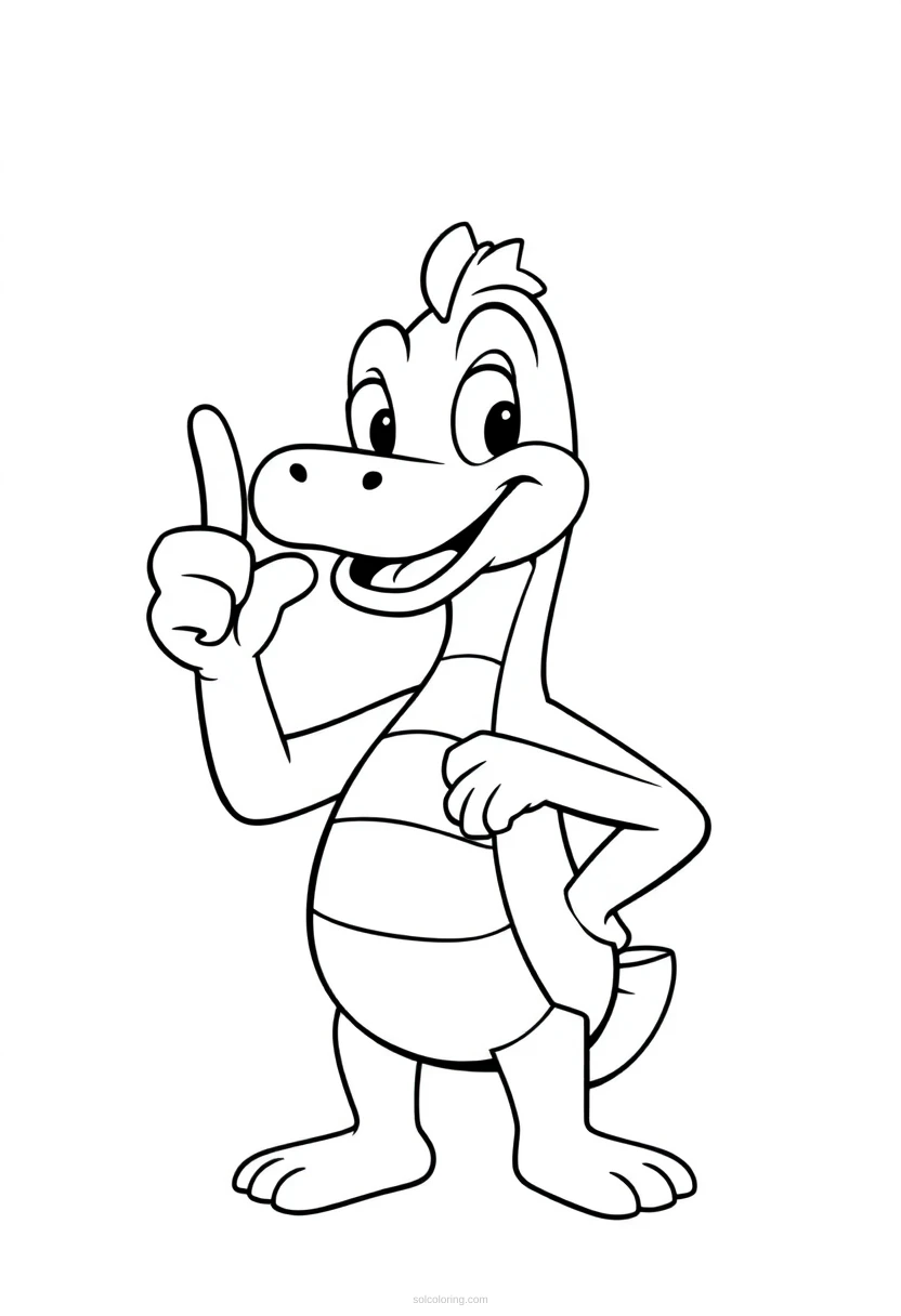 Drake Pointing and Rejecting Gesture coloring page for kids