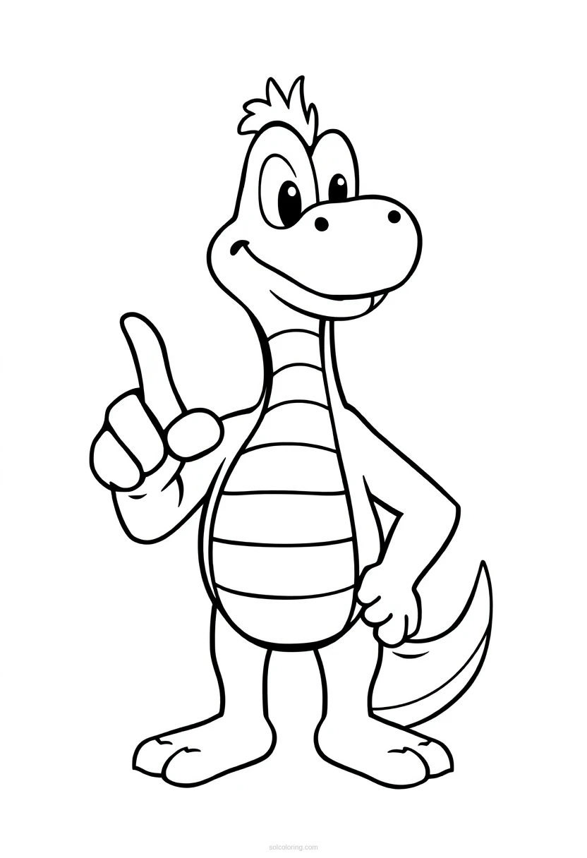 Drake Pointing and Rejecting Gesture coloring page for kids