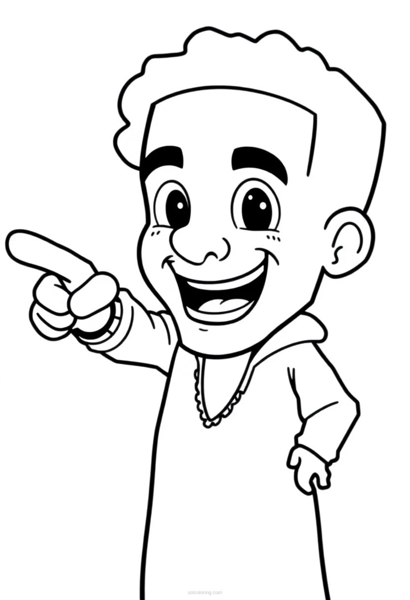 Drake Pointing Meme Template coloring page for kids