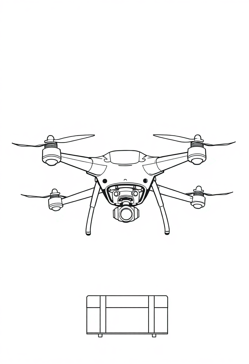 Drone Delivery System coloring pages