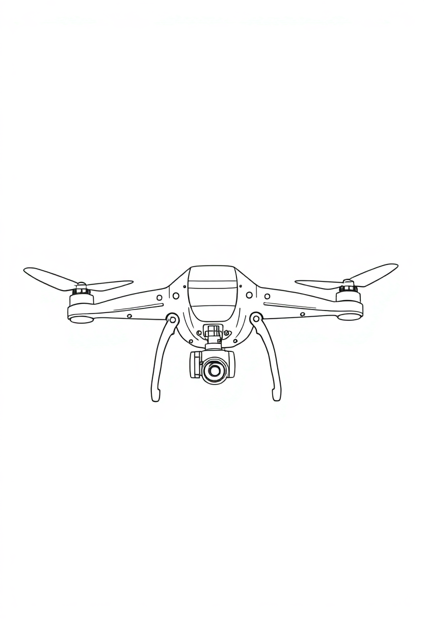 Drone Delivery System coloring page, free printable