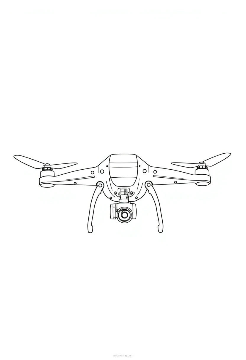 Drone Delivery System coloring page for kids