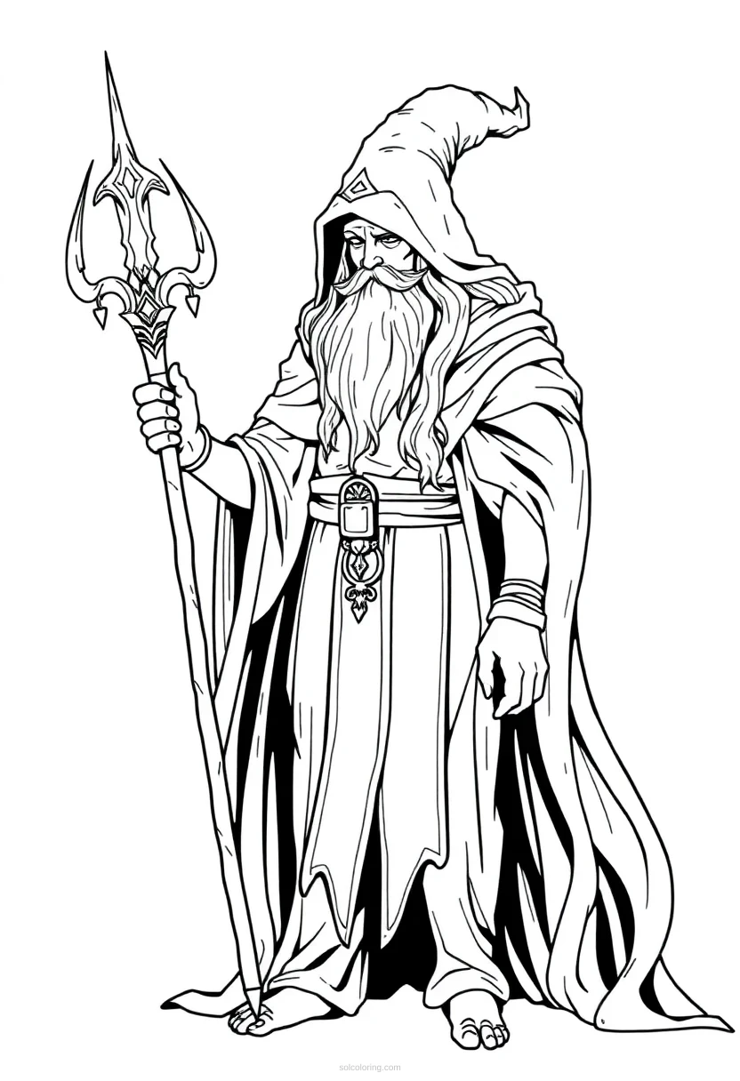 Druid coloring pages