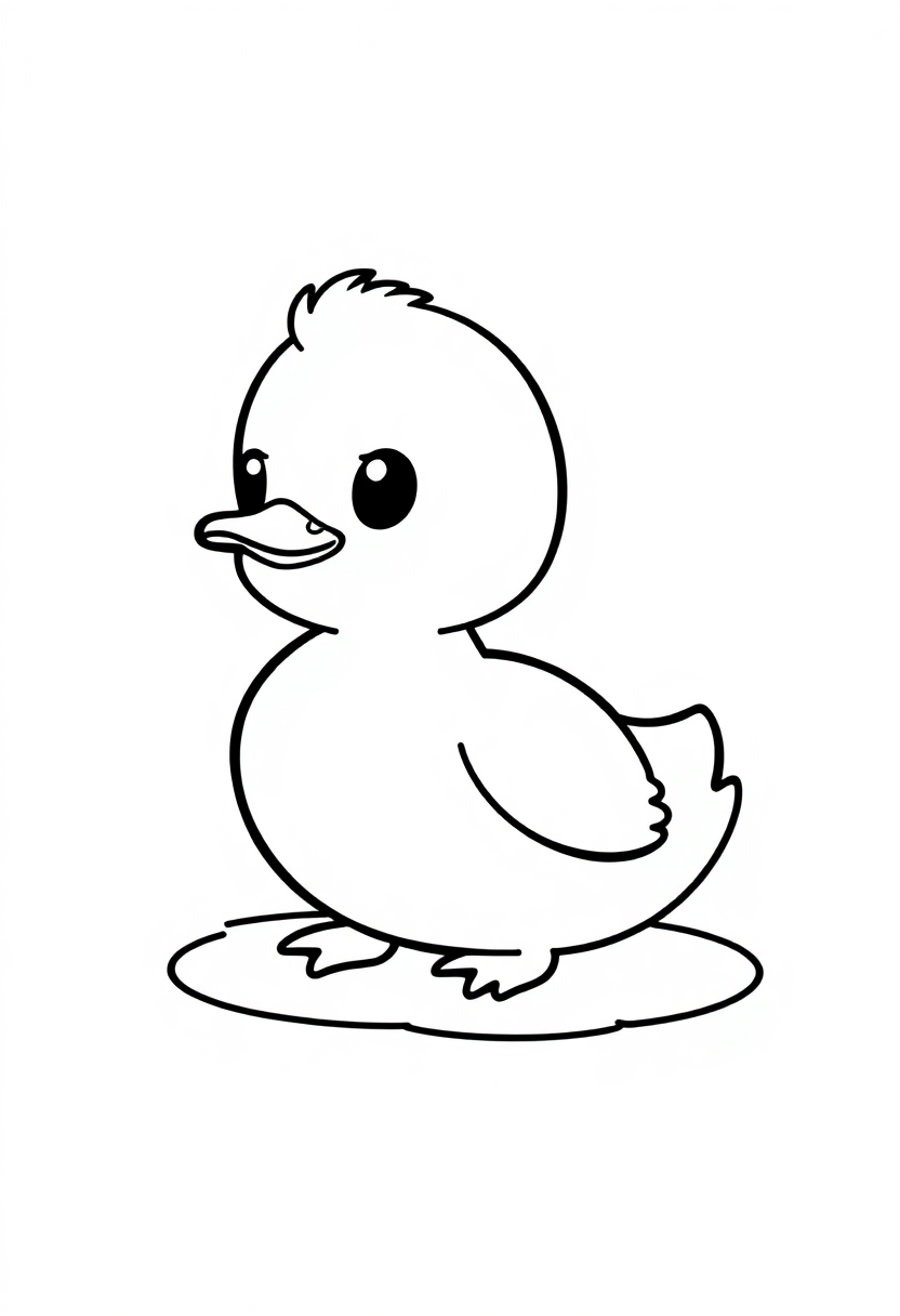 Duck on Pond coloring page, free printable