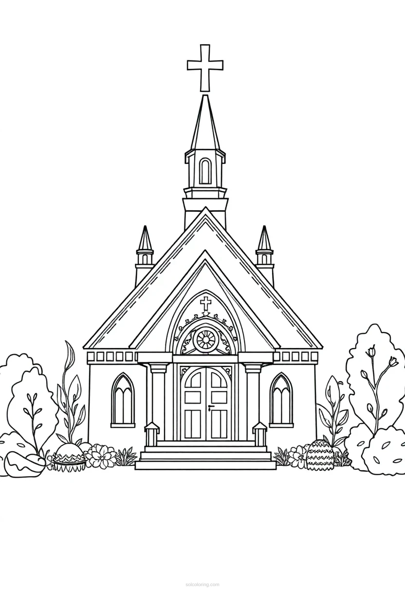 Easter Sunday Church coloring pages