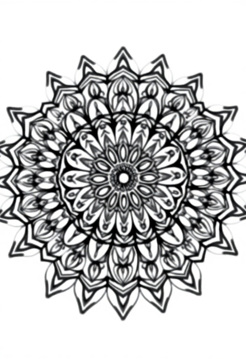 Easy Kids Mandala coloring page for kids