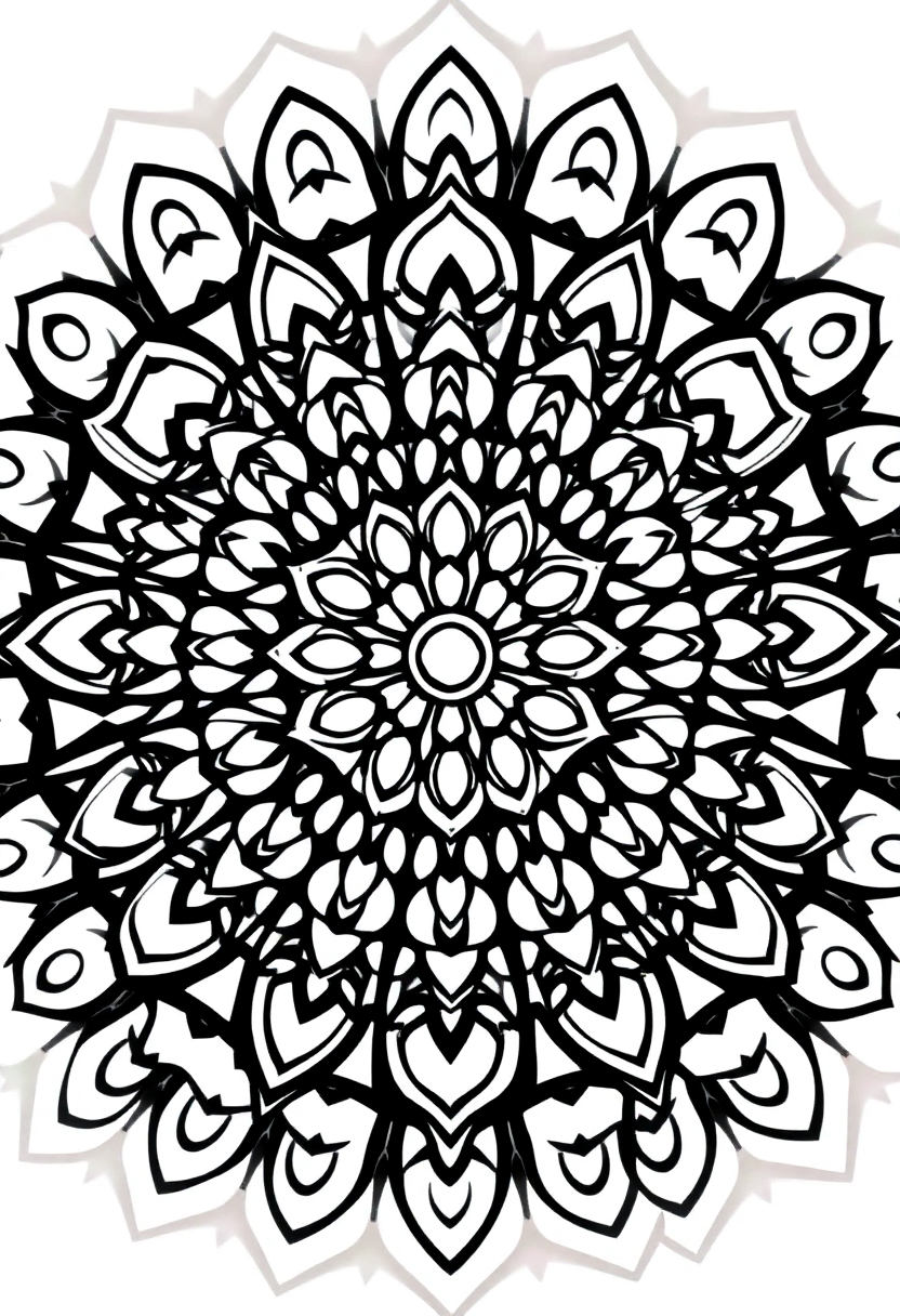 Easy Kids Mandala coloring page for kids