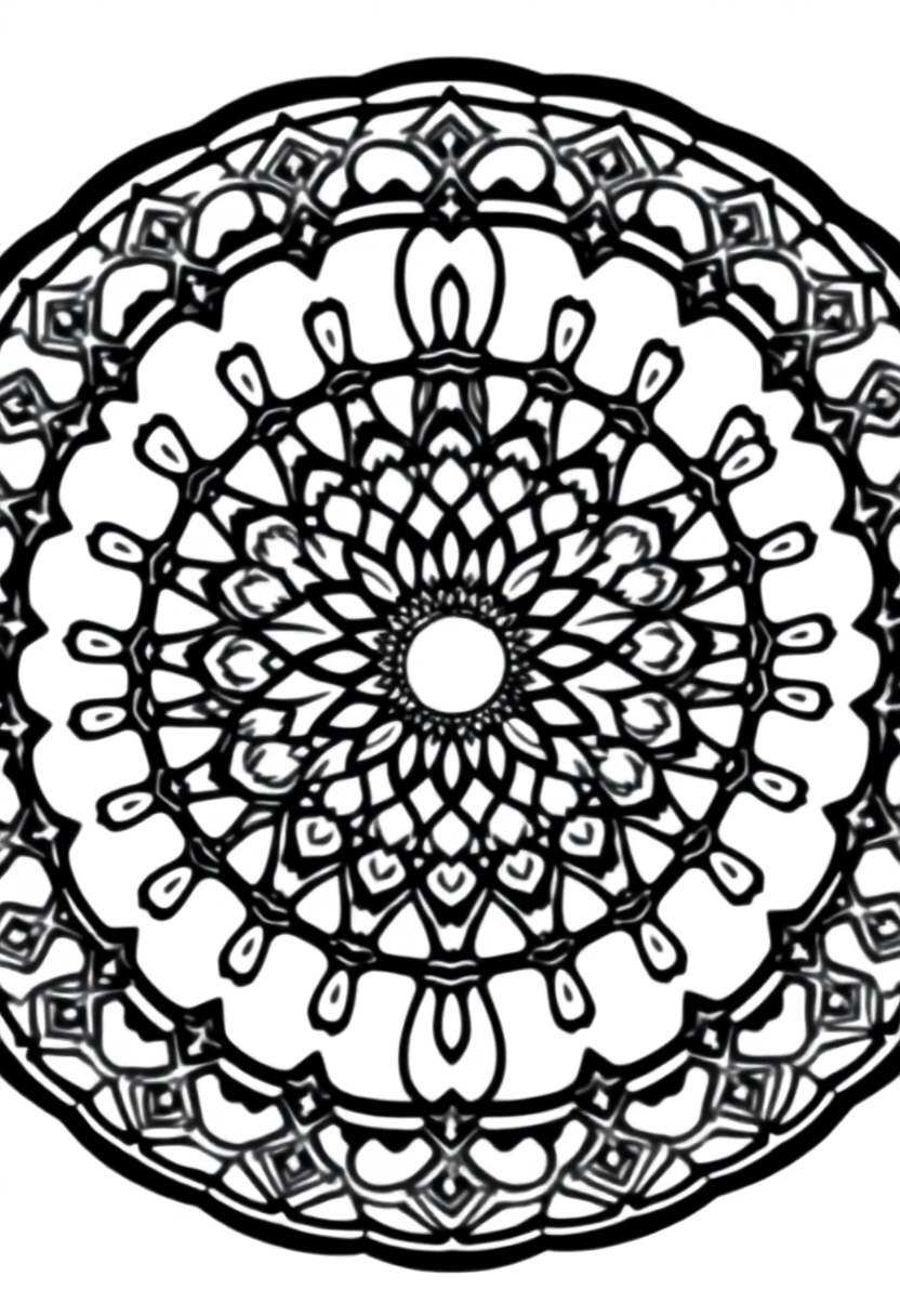 Easy Kids Mandala coloring page for kids