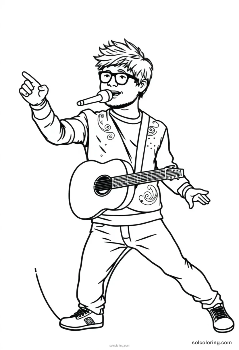 Ed Sheeran coloring pages