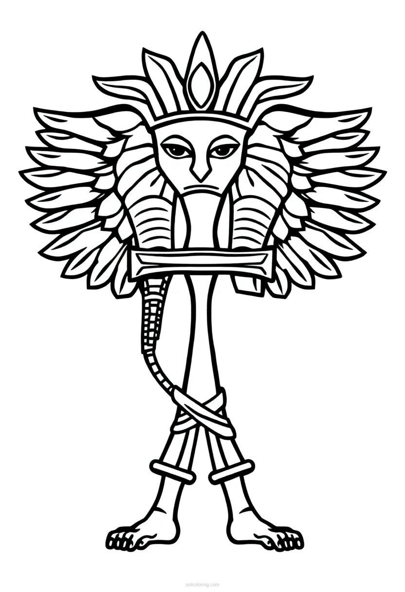 Egyptian Ankh Symbol coloring page for kids