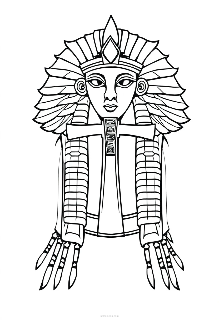 Egyptian Ankh Symbol coloring page for kids