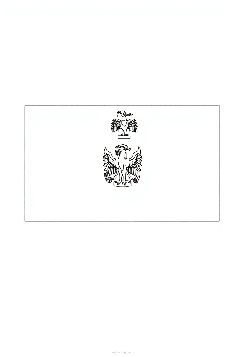 Egyptian Flag coloring page for kids