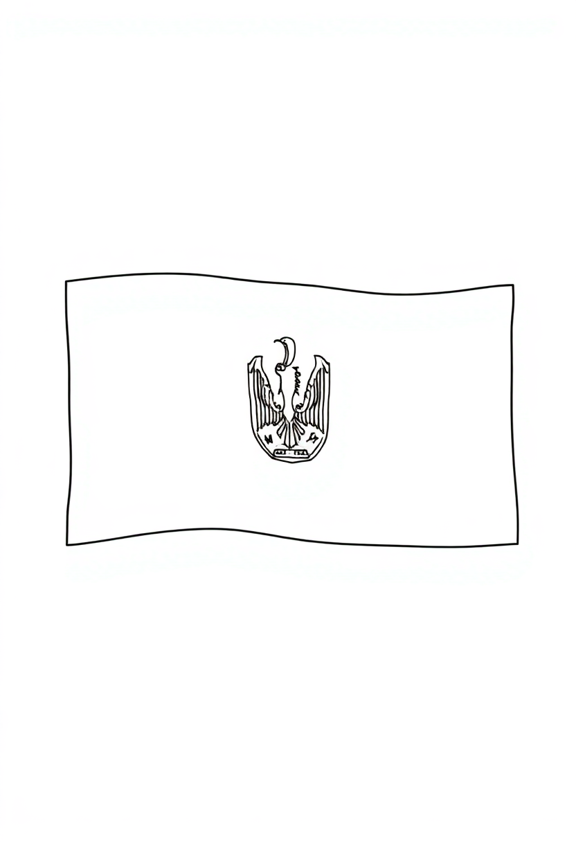 Egyptian Flag coloring page, free printable