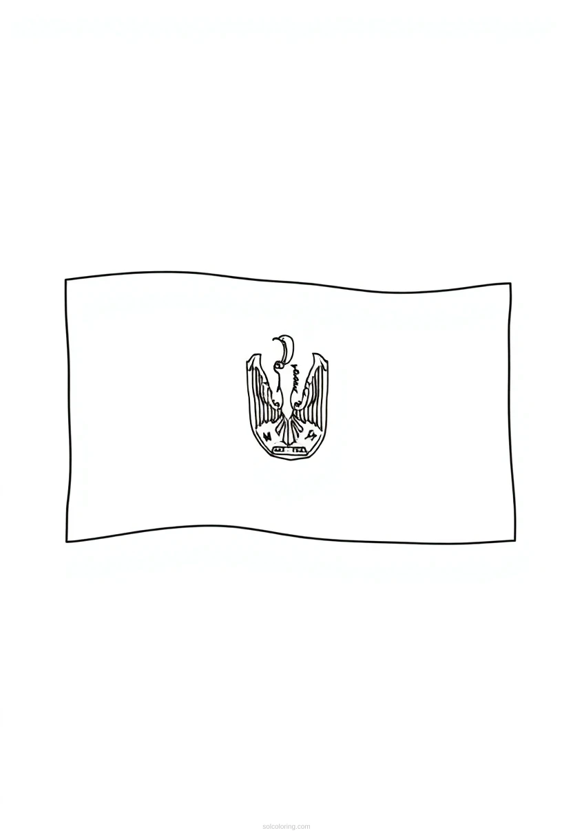 Egyptian Flag coloring page for kids
