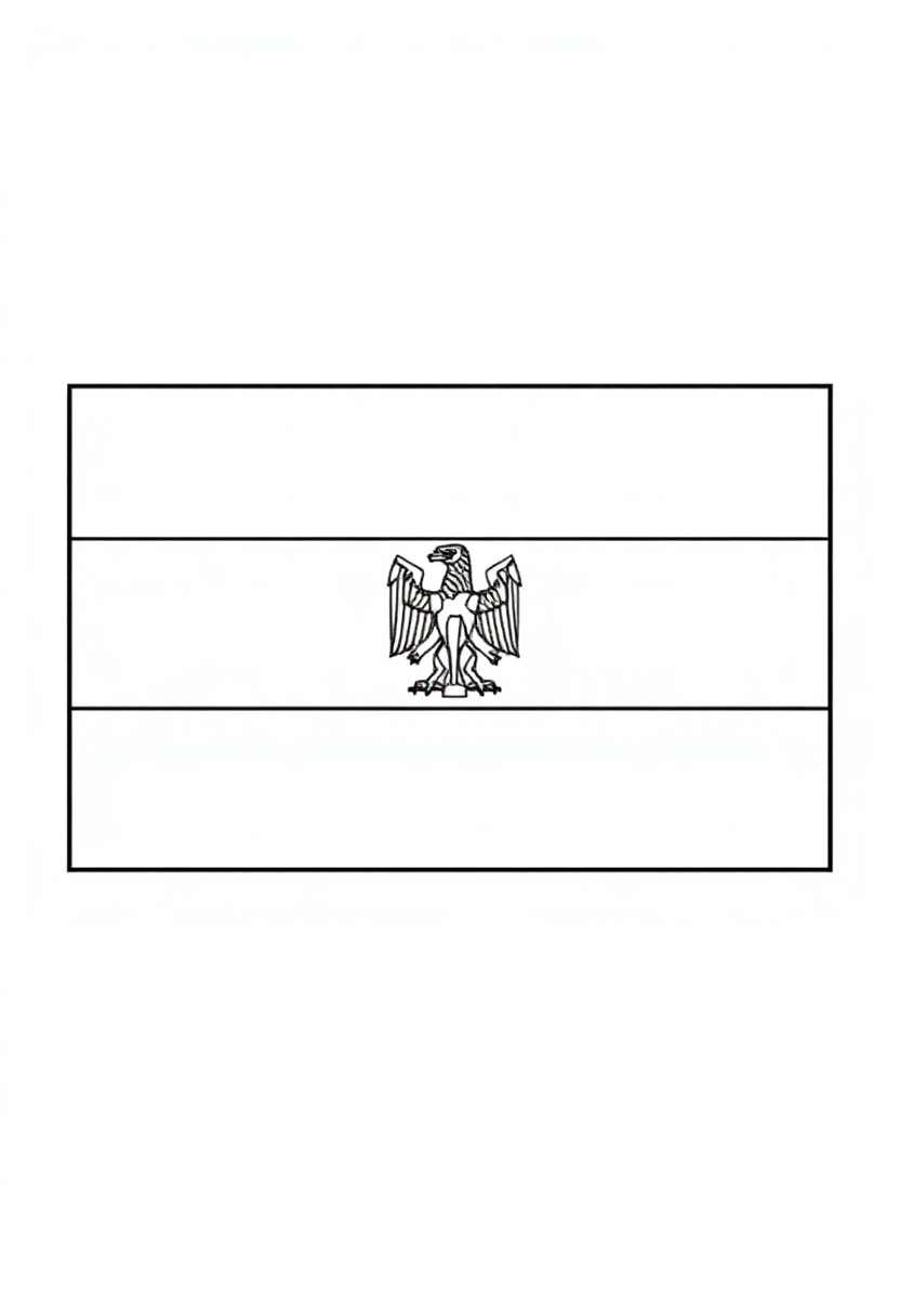 Egyptian Flag coloring page, free printable