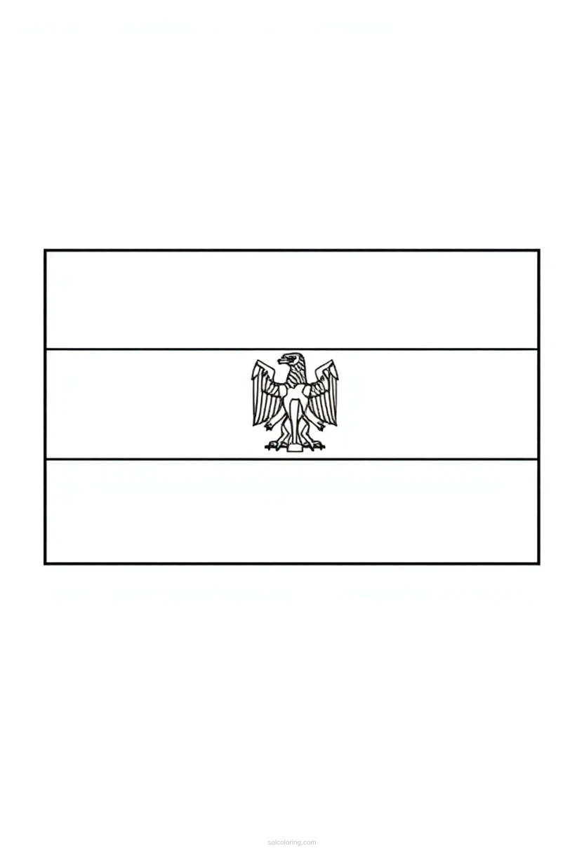 Egyptian Flag coloring page for kids