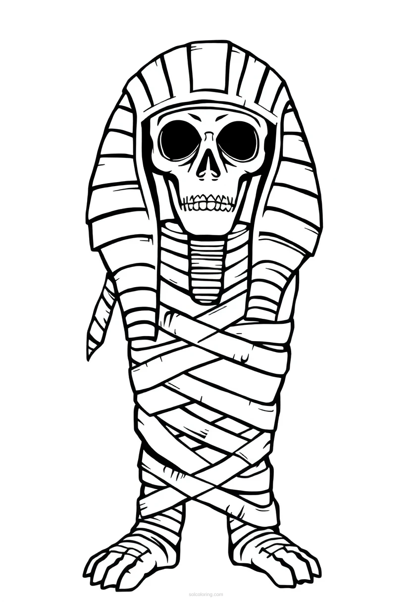 Egyptian Mummy coloring page for kids