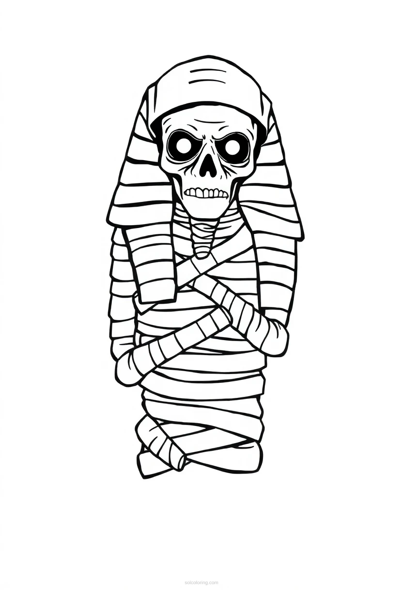 Egyptian Mummy coloring page for kids