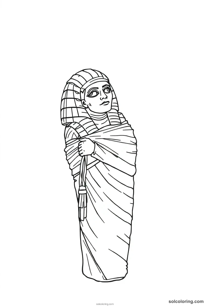 Egyptian Mummy Wrapped In Linen coloring pages