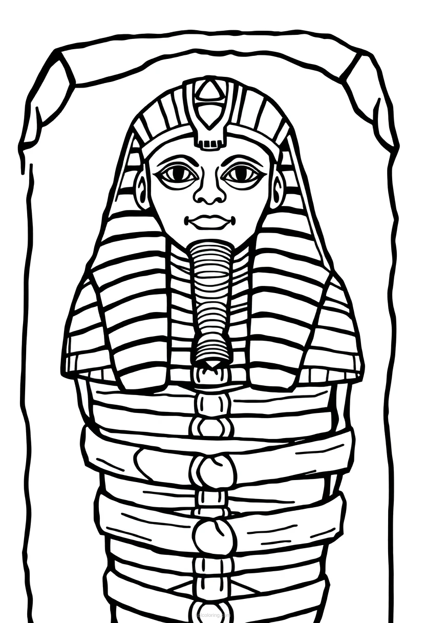 Egyptian Mummy Wrappings coloring page for kids