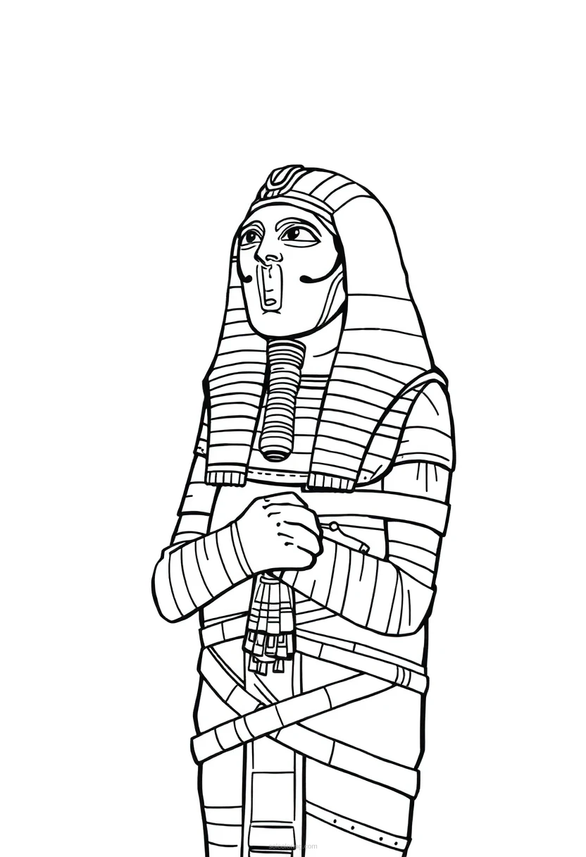 Egyptian Mummy Wrappings coloring pages