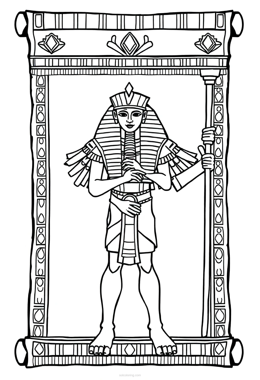 Egyptian Papyrus Scroll coloring pages