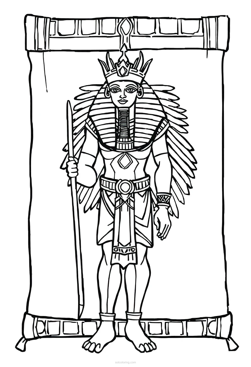 Egyptian Papyrus Scroll coloring page for kids