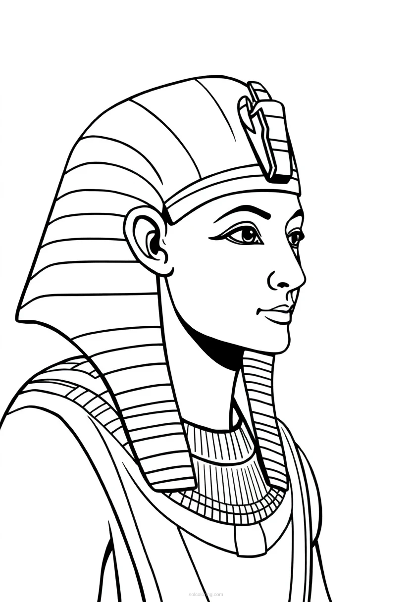 Egyptian Pharaoh coloring page for kids