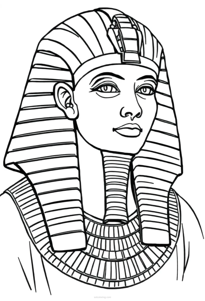 Egyptian Pharaoh coloring page for kids