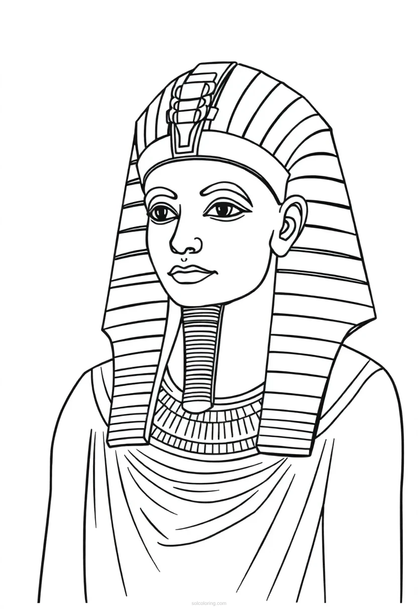 Egyptian Pharaoh coloring page for kids
