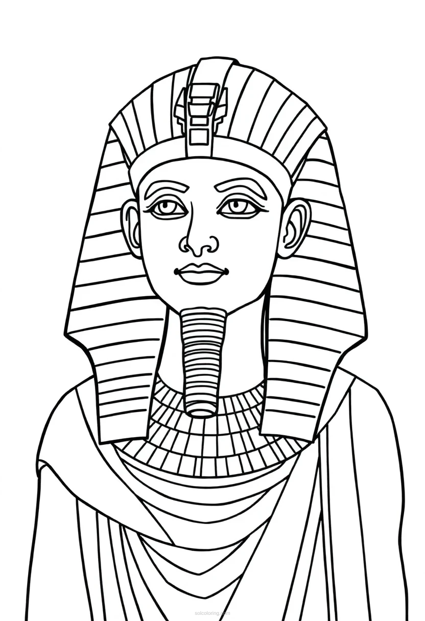 Egyptian Pharaoh coloring page for kids