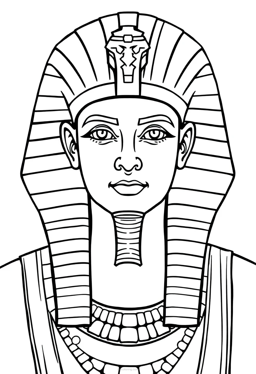 Egyptian Pharaoh coloring page for kids