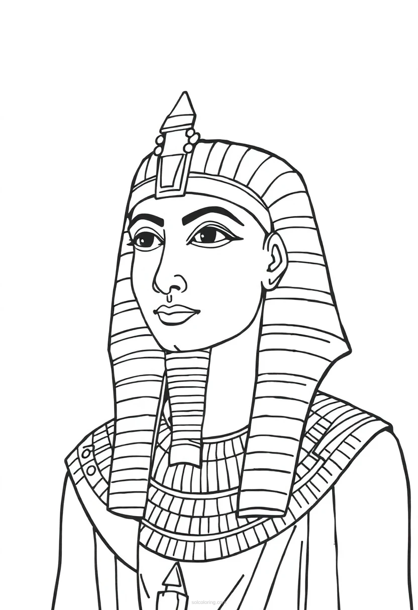 Egyptian Pharaoh coloring page for kids