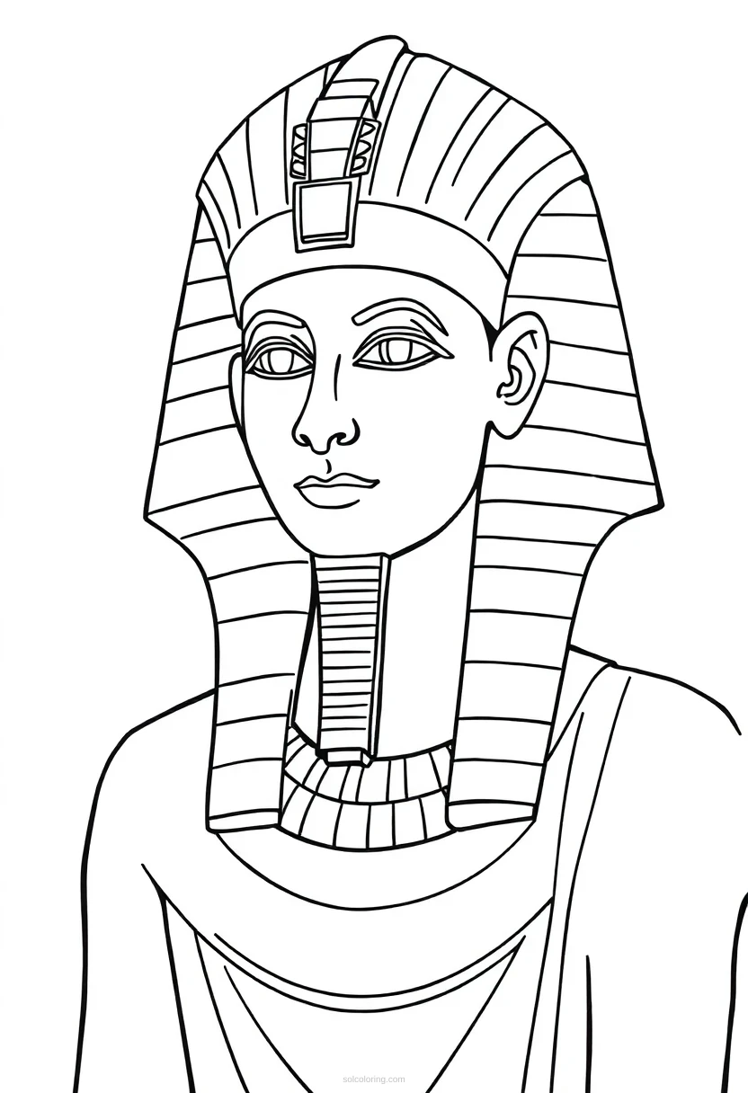 Egyptian Pharaoh Mandala coloring pages