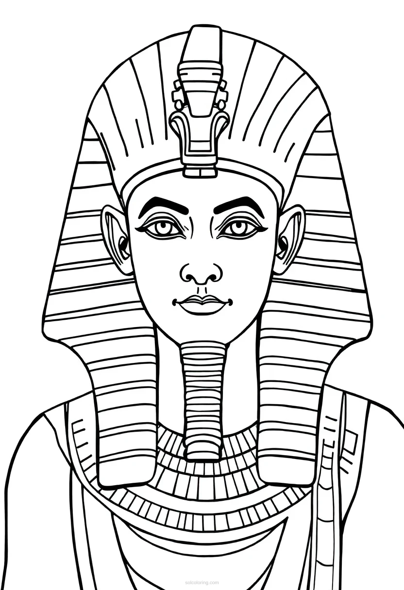 Egyptian Pharaoh Realistic coloring pages