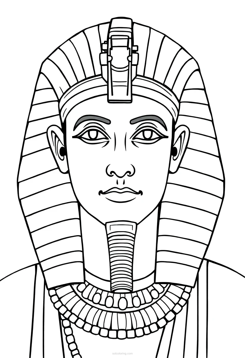 Egyptian Pharaoh coloring page for kids