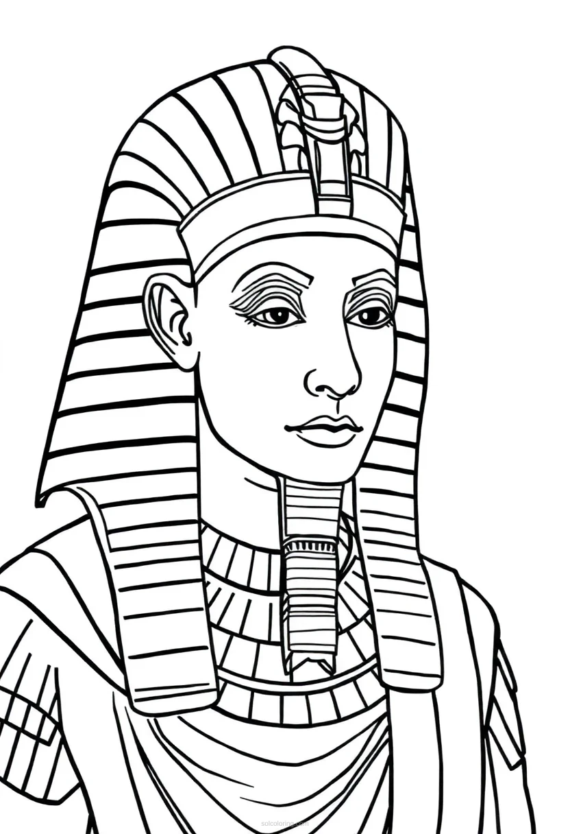 Egyptian Pharaoh Simple coloring pages