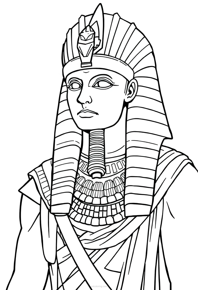 Egyptian Pharaoh Warrior coloring page for kids