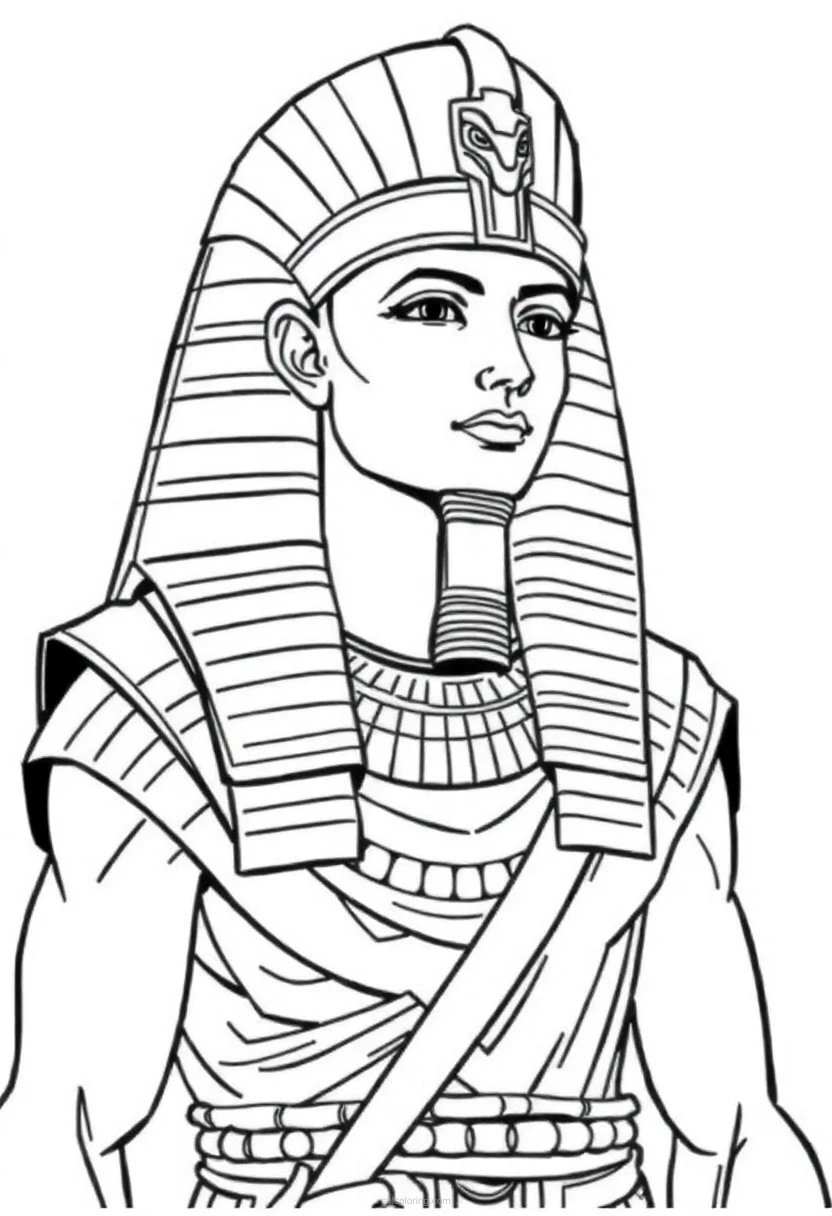 Egyptian Pharaoh Warrior coloring page for kids