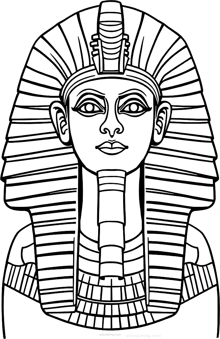 Egyptian Pharaoh With Headdress coloring pages
