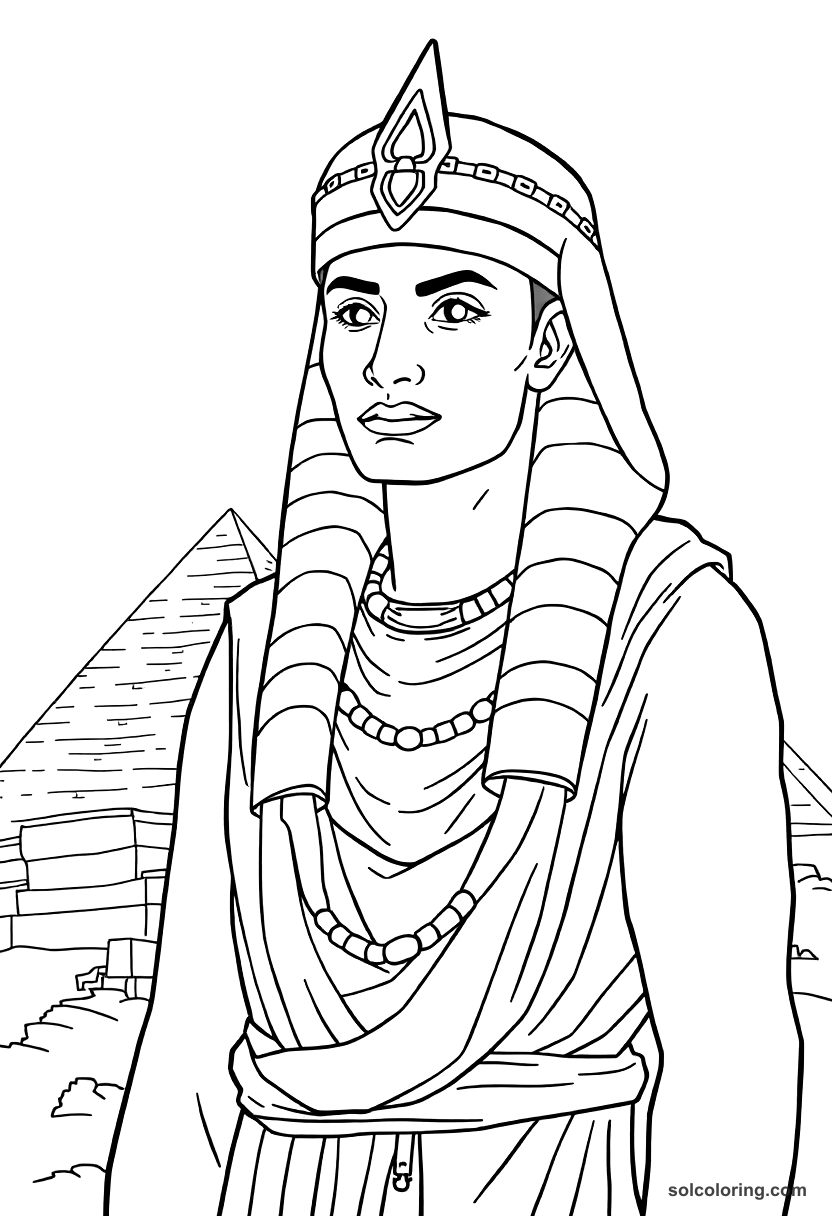 Egyptian Pyramid Construction Site coloring pages