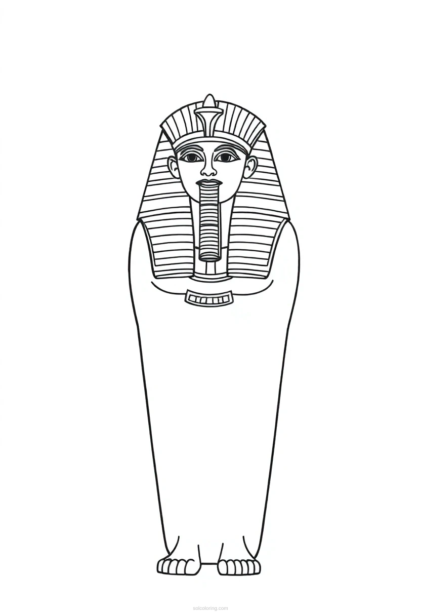 Egyptian Sarcophagus coloring page for kids