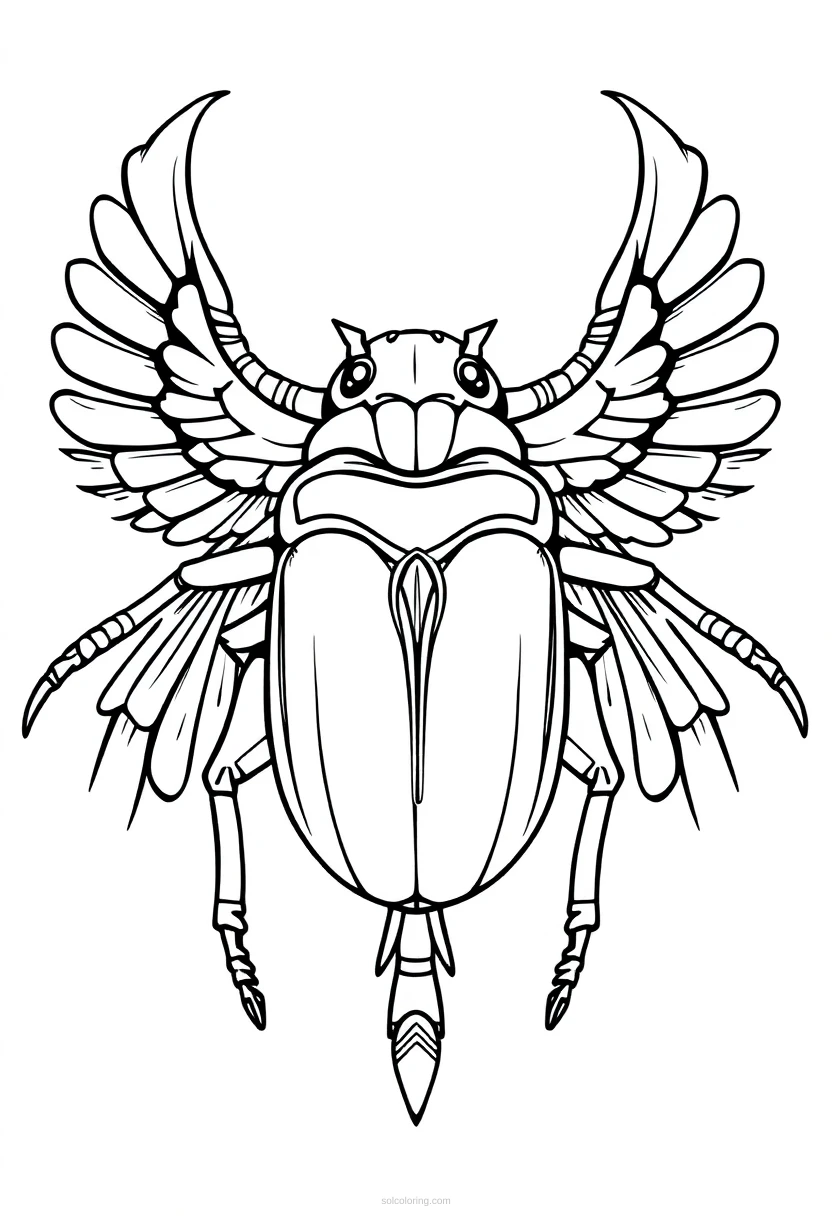 Egyptian Scarab Beetle coloring pages