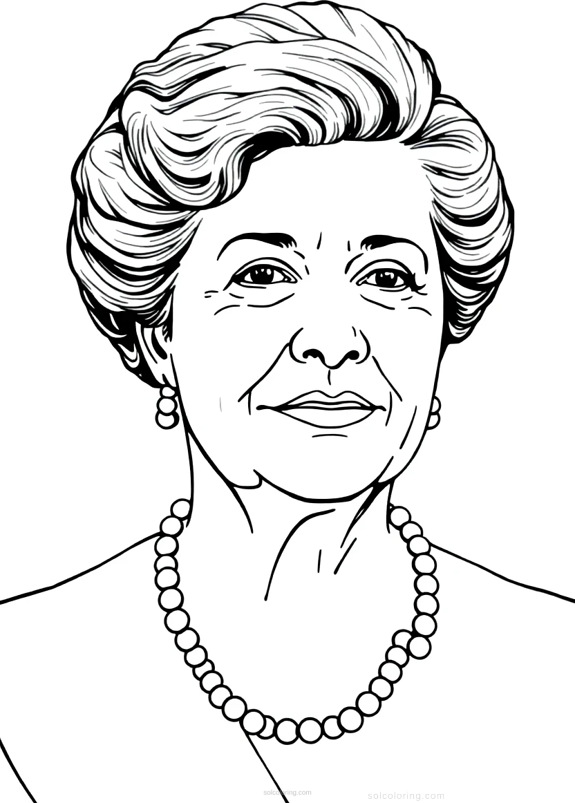 Eleanor Roosevelt Portrait coloring pages